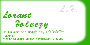 lorant holeczy business card